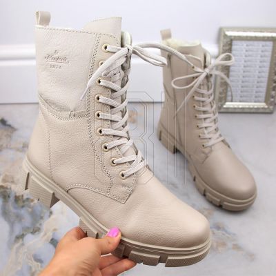 14. Comfortable insulated leather boots Rieker W RKR613, beige