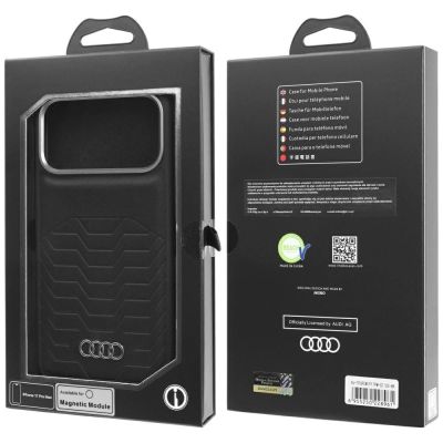 10. Audi GT Synthetic Leather MagSafe Case for iPhone 17 Pro Max - Black
