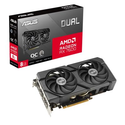 16. ASUS Dual Radeon RX 7600 EVO OC 8GB GDDR6 Graphics Card