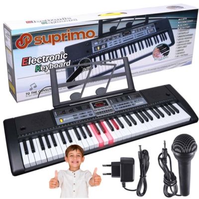 2. SUPRIMO 6136L - keyboard with microphone for learning to play, designed for children