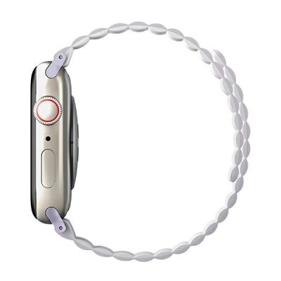 4. Uniq Revix strap for Apple Watch 1/2/3/4/5/6/7/8/SE/SE2/Ultra 42/44/45/49mm - lilac-white