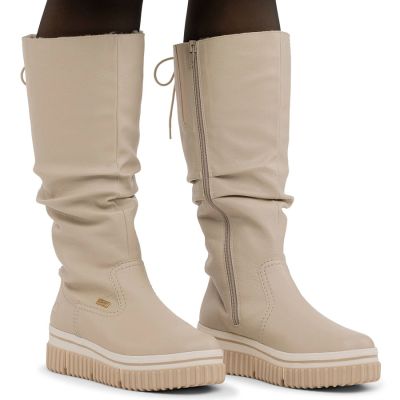 6. Waterproof women’s platform boots, beige – Rieker Y6370-60