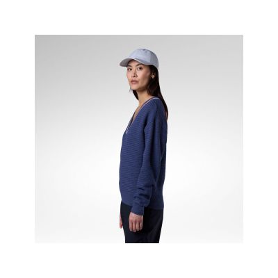 4. ROSSIGNOL Women's Sweater W Knitted V Neck Navy Blue