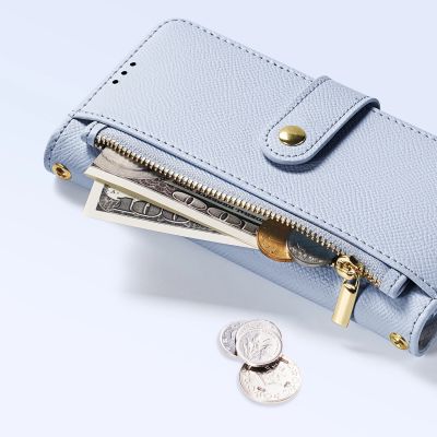 9. Dux Ducis Lawa Leather Case for iPhone 15 Pro Max - Blue