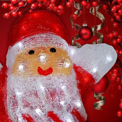 4. DECORATIVE FIGURINE SANTA CLAUS 50 LEDS HEIGHT: 40 CM ACRYLIC