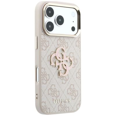 4. Guess 4G & Big Resin Logo Case for iPhone 17 Pro / 18 Pro - Pink