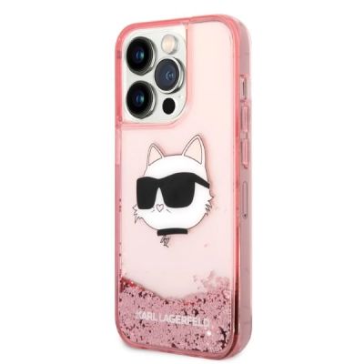 2. Karl Lagerfeld KLHCP14LLNCHCP iPhone 14 Pro 6.1" pink/pink hardcase Glitter Choupette Head