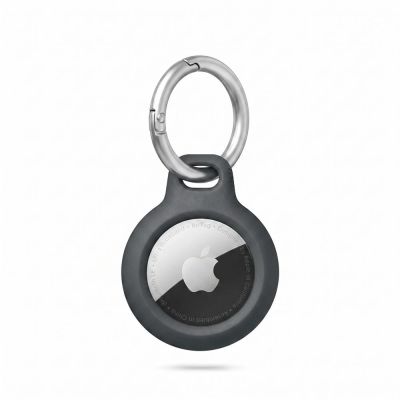 6. Tech-Protect Rough Case for Apple AirTag with Ring - Black