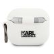 2. Karl Lagerfeld Silicone Choupette Case for AirPods 3 - White