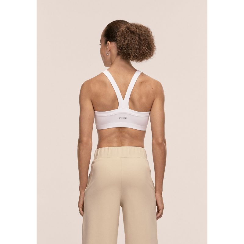 4. CASALL Women's Defined Rib Sport Top White