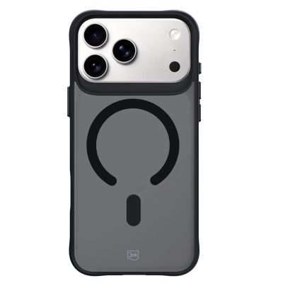 8. 3mk Smoke MagCase for iPhone 17 Pro Max - Black Semi-Transparent