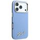 4. Karl Lagerfeld Saffiano Small Script Metal Logo MagSafe Case for iPhone 17 Pro Max / 18 Pro Max - Light Blue