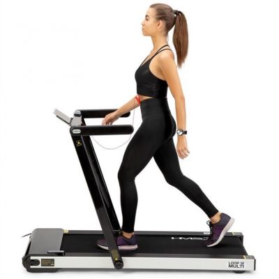 12. HMS LOOP12 MULTI Electric Treadmill with Desk 1-12 km/h, Black