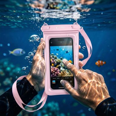 9. Tech-Protect UWC7 6.9" waterproof case - pink