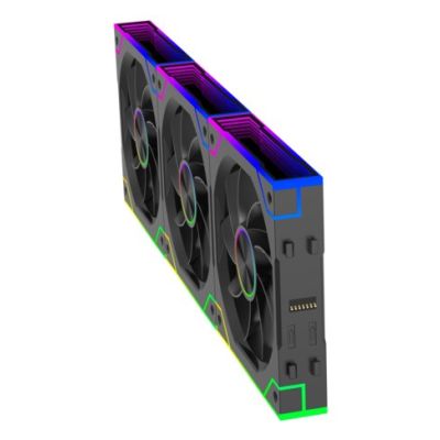 5. Xilence Gaming Series XPF360R.ARGB Computer Case Fan 12cm Black 3 pcs.
