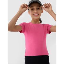Girls' basic t-shirt top 4F 4FJWSS25TTSHF1852-54S