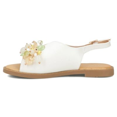 3. Women's sandals with beads, white, Filippo DS7900