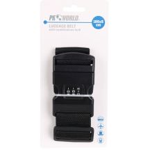 UNIVERSAL SECURITY STRAP FOR SUITCASE 180x5CM WITH PROWORLD CODE, BLACK