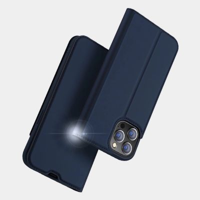 15. Dux Ducis Skin Pro Bookcase type case for iPhone 13 Pro blue