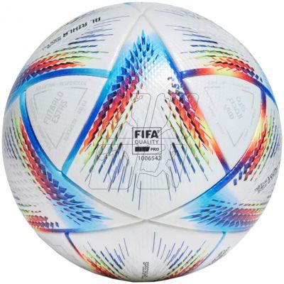 2. Football adidas Al Rihla Pro white, blue and orange H57783