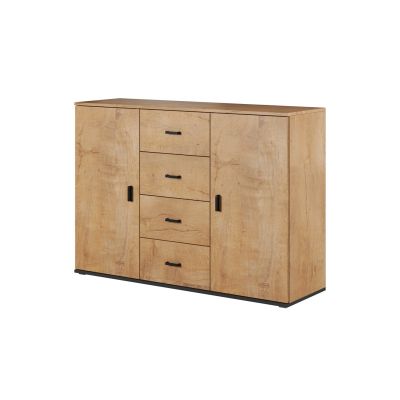 3. UNI chest of drawers, oak lefkas/black