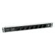 Equip 333315 PDU Power Distribution Unit 7 x Network Sockets 1U Black, Silver
