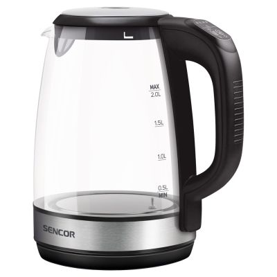 Sencor SWK 2090BK Electric Kettle 2L 2200W Black, Stainless Steel, Transparent