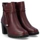 4. Women's leather ankle boots with high heels, burgundy, Rieker Y2567-35