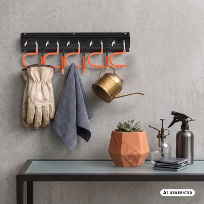 5. MACLEAN WALL ORGANIZER FOR GARDEN TOOLS MACLEAN WALL ORGANIZER FOR GARDEN TOOLS, STEEL, WITH HOOKS, MAX. O