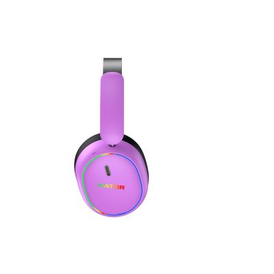 10. HATOR Phoenix 2 Wireless Wired & Wireless Headband Gaming Headset USB Type-C / USB Type-A Bluetooth Purple
