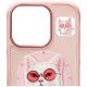 7. Nimmy Glasses Cool Cat MagSafe Case for iPhone 16 Pro Max - Pink