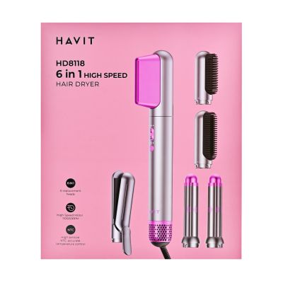 Havit HD8118-EU Hair Dryer (Gray-Pink)