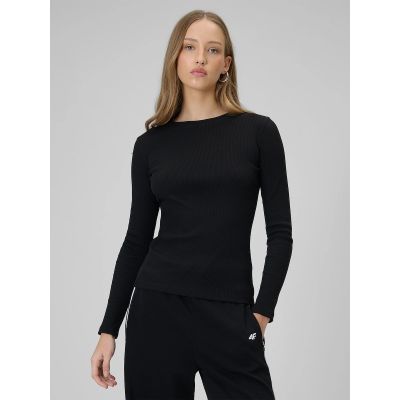 Women's long sleeve slim ribbed knit 4F 4FRAW25TLONF656-20S