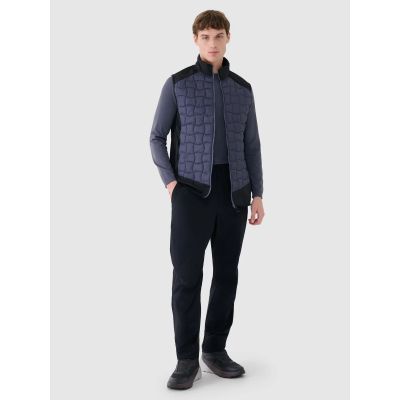 2. Men's down trekking vest with Primaloft filling Black 4F 4FWSS25TVJAM177-22S