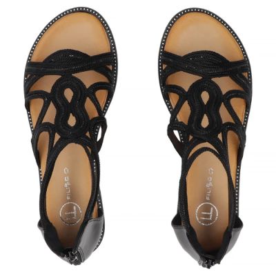 4. Women's Roman sandals, black, Filippo DS7897