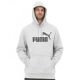 Puma men's gray fashionable cotton kangaroo sports hoodie
