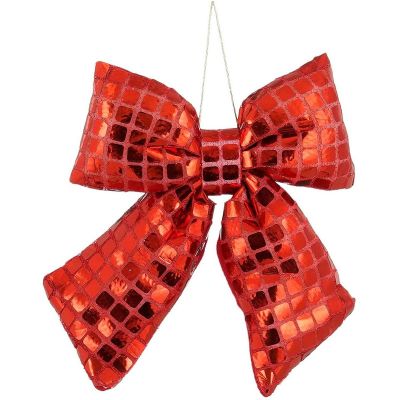 2. RED DECORATIVE BOW 15x17CM MICA