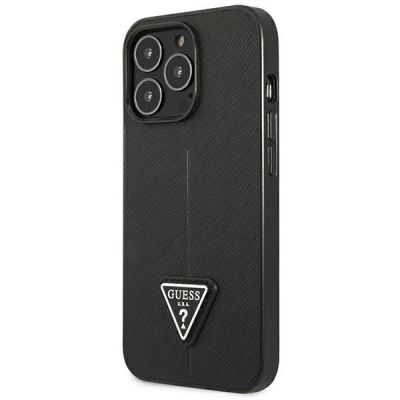 2. Guess Saffiano Triangle Logo case for iPhone 14 Pro Max - black
