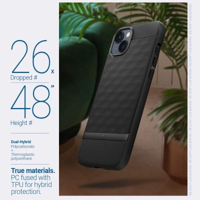8. Caseology Parallax Mag MagSafe iPhone 14 Plus Case - Matte Black