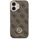 3. Guess 4G Strass Logo & Big Strap Metal Buttons MagSafe Case for iPhone 17 - Brown