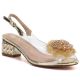 Transparent Sandals with Decorative Gold Heel D&A MR62-9100