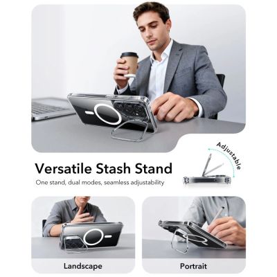 3. ESR Classic Hybrid Kickstand MagSafe Case for Samsung Galaxy S26 Ultra - Clear