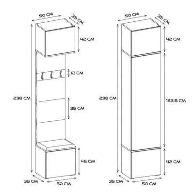 6. HAGA IV 3SZ1W SONOMA Hallway Wardrobe