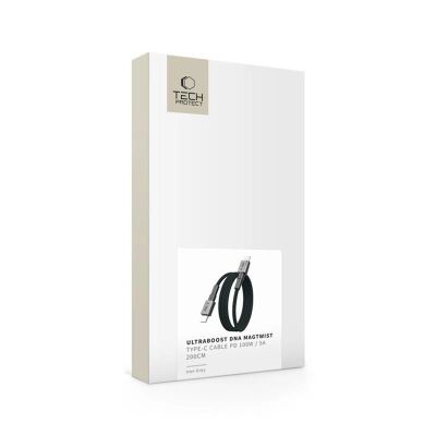 8. Tech-Protect Ultraboost DNA MagTwist USB-C PD Cable 100W / 5A 200 cm - Gray