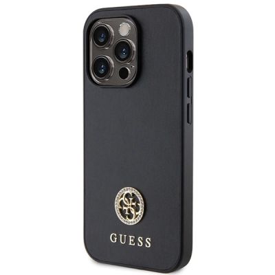 2. Guess GUHCP15LPS4DGPK iPhone 15 Pro 6.1" black/black hardcase Strass Metal Logo