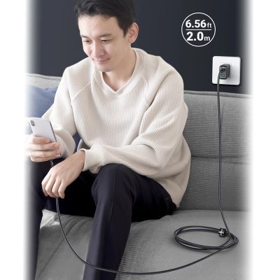 11. Acefast C4-03 Black USB-C - USB-C PD QC cable 100W 5A 480Mb/s 2m - black
