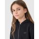 4. Girls' sweatshirt with a zipper and hood 4F 4FJWSS25TSWSF1706-20S