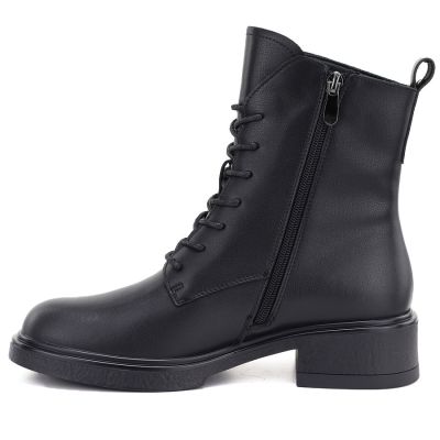 3. Women's leather ankle boots, black, D&A S.Barski MK62-7014