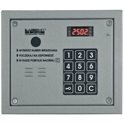Audio panel with RFID key reader Laskomex CP-2503R silver