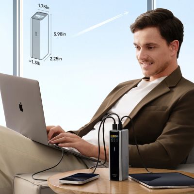 6. Powerbank Cuktech CKPB200UGLGR 210W 20000mAh 2 x USB-C 1 x USB-A - gray